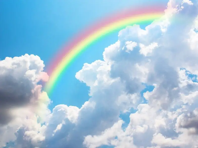 Rainbow in the clouds
