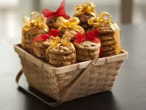 Gift basket filled with cookies